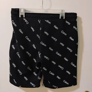 Calvin Klein Logo Print Black Athletic Shorts